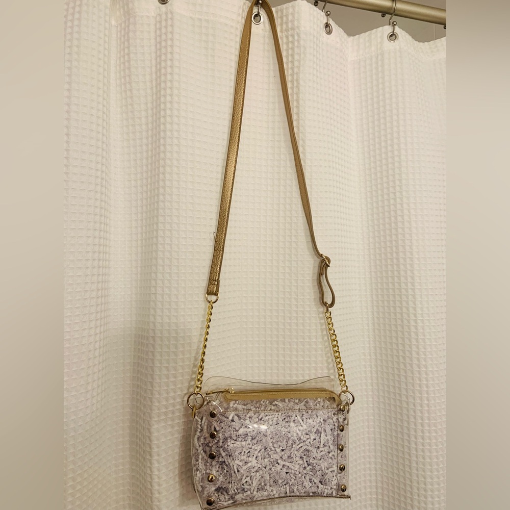 Transparent Gold Chain Crossbody Bag
